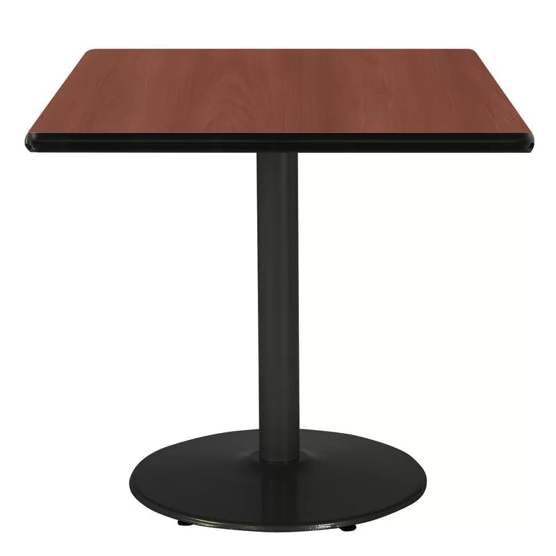 Designer White 36" Square Pedestal Dining Table for Four