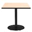 Natural Laminate and Black Steel 36" Square Breakroom Table