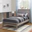 Timeless Panel Gray Twin Solid Wood Platform Bed with Headboard