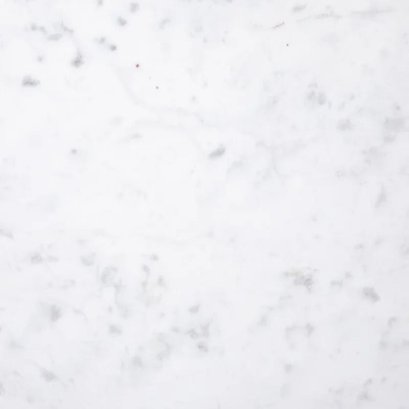 Elegant Felix Marble & Brushed Metal Nightstand, Black/White