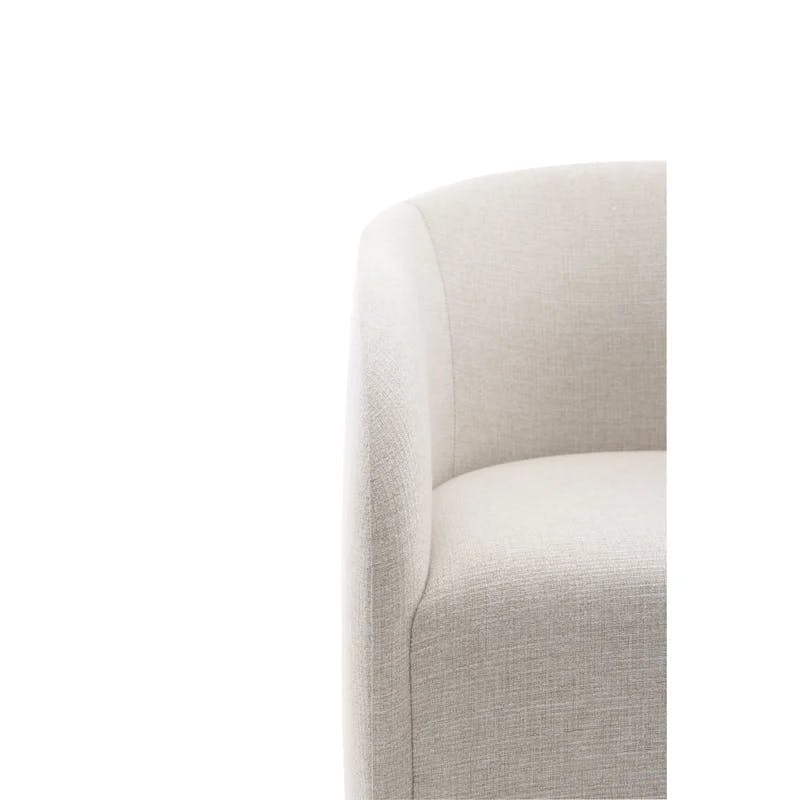 Finch Transitional Upholstered Parsons Arm Chair in Beige