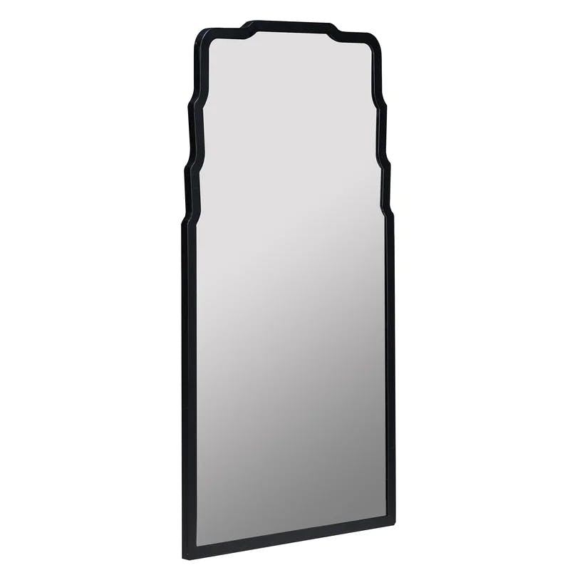 Landen Rectangular 36" x 20" Black Metal Frame Wall Mirror