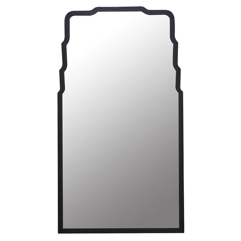 Landen Rectangular 36" x 20" Black Metal Frame Wall Mirror