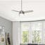 Sentinel 44" Brushed Nickel Modern Ceiling Fan with LED Light and Remote