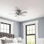 Matte Silver 42" Low Profile LED Ceiling Fan with Reversible Blades