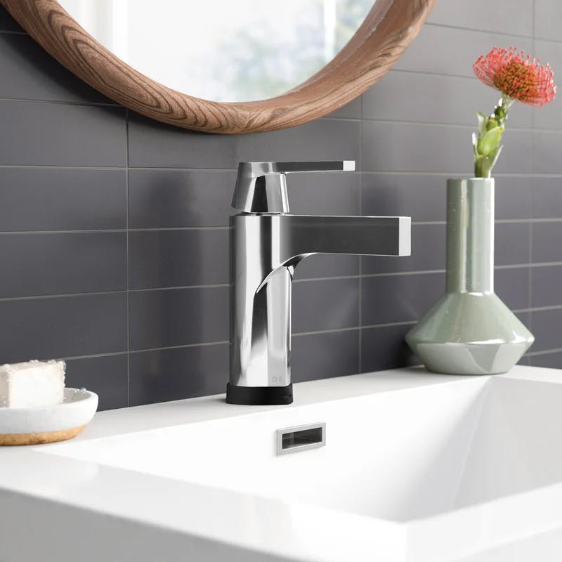 Zura 7 3/4" Chrome Modern Single Hole Faucet with Touch2O Technology