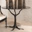 Contemporary Faux Bois 41" Round Black Marble Dining Table