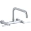 Purist Polished Chrome Double Handle Wall-Mount Kitchen Faucet