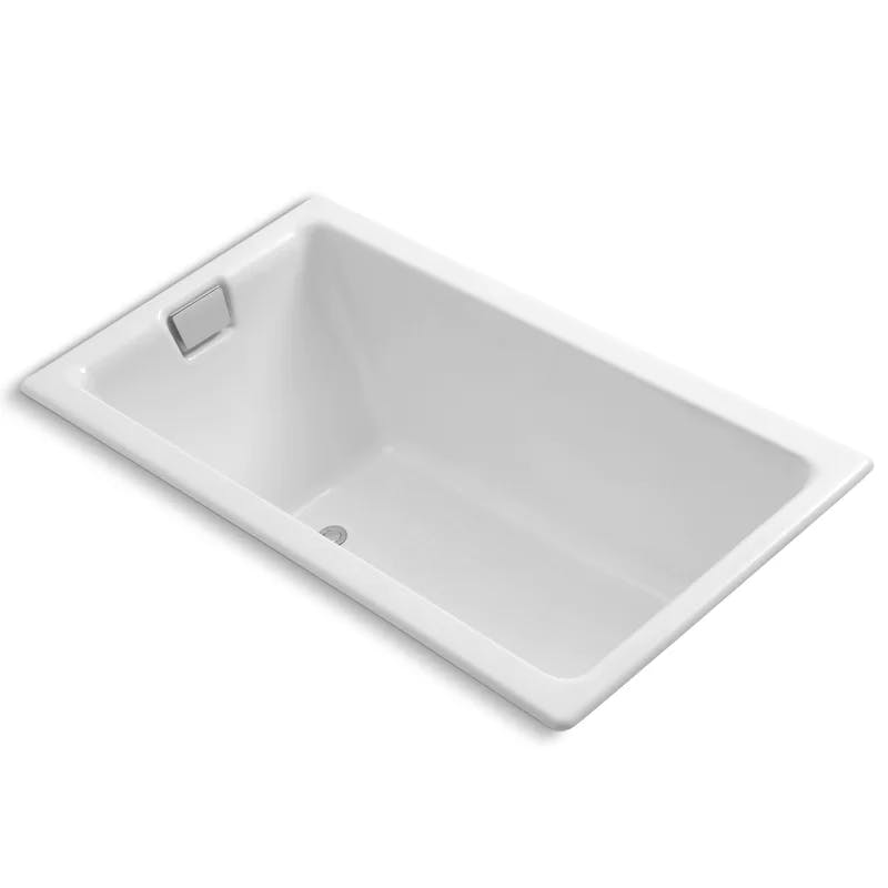 Tea-for-Two Cast Iron 66" White Drop-In Luxurious Bath