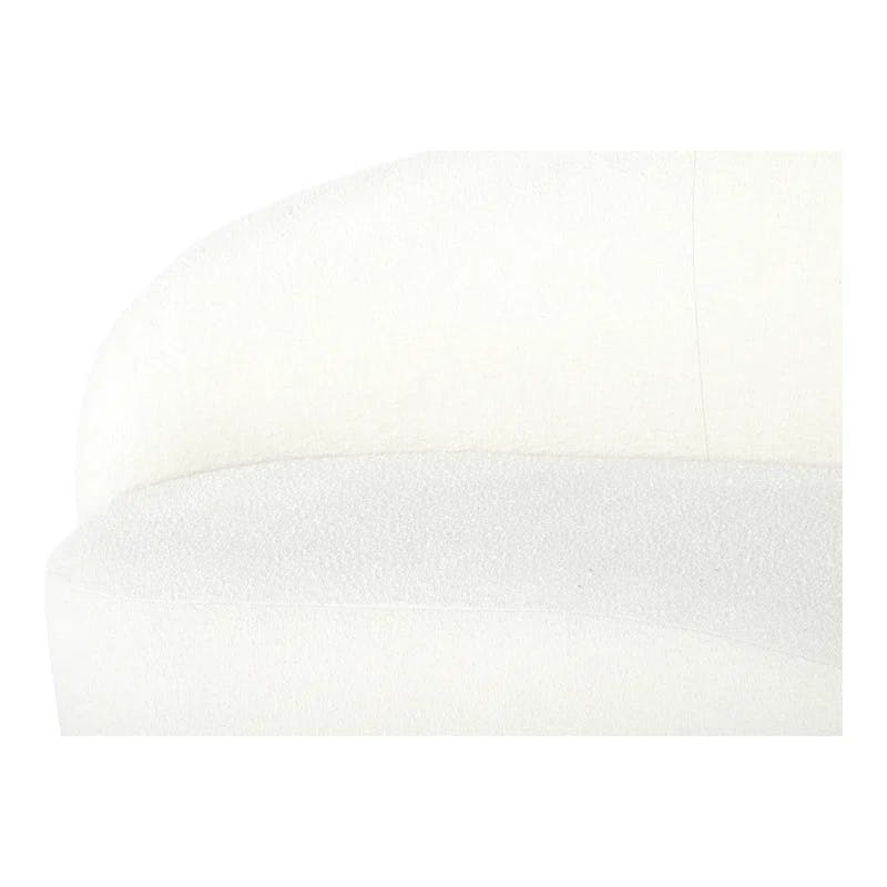 Excelsior 79'' Cream Boucle Curved Contemporary Sofa