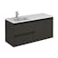 Ambra 48'' Gloss Anthracite Wall-Mounted Single Sink Vanity with Soft Close