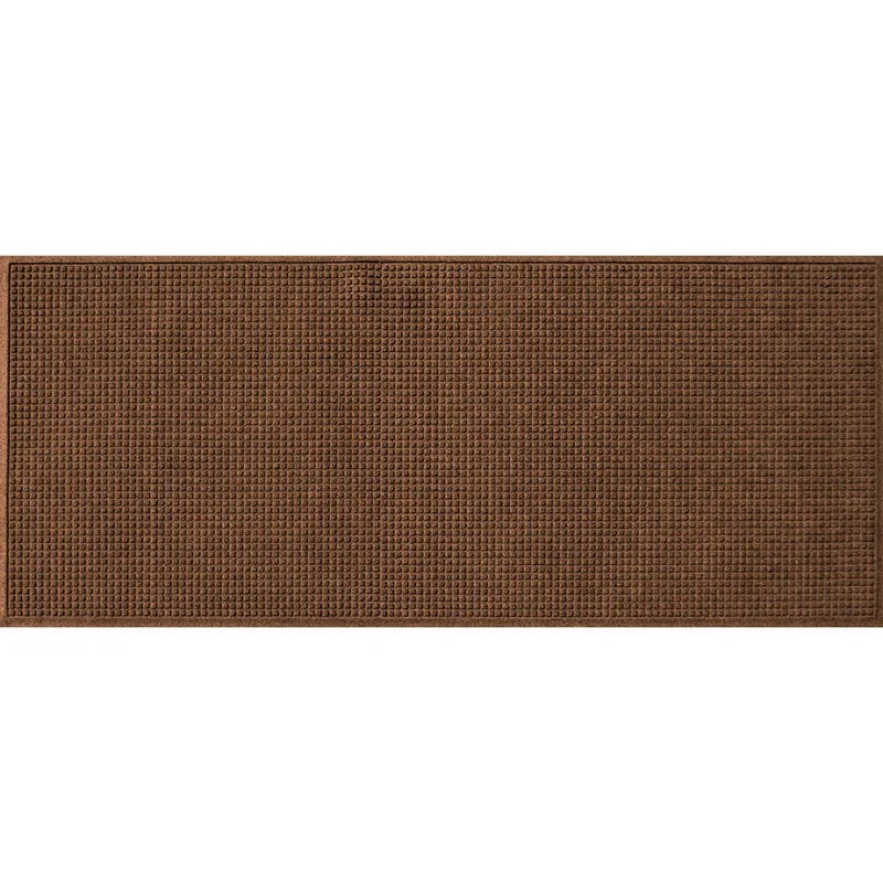 Eco-Friendly Cubes 22" x 60" Outdoor Waterhog Doormat - Dark Brown