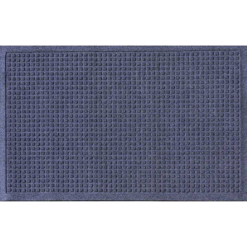 Eco-Friendly Cubes Navy Outdoor Doormat - Recycled Material