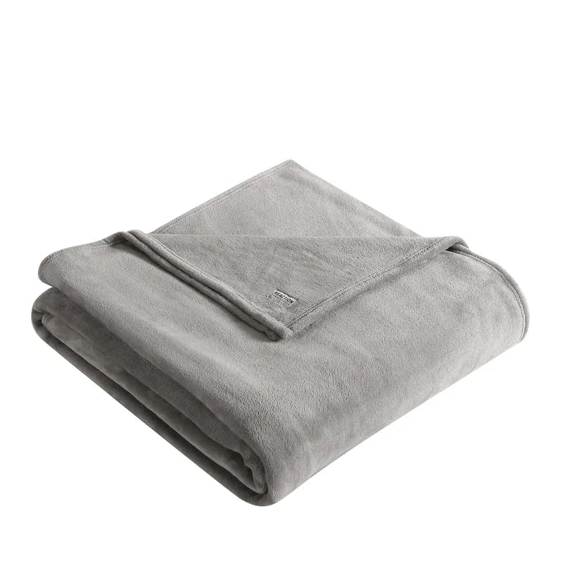 Cozy Comfort Full-Size Ultra Soft Fleece Blanket in Classic Grey