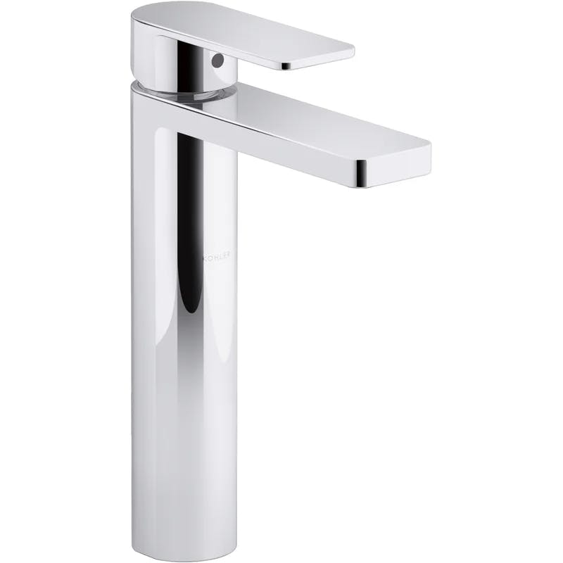 Parallel™ Polished Chrome Tall Single-Handle Bathroom Faucet with Drain