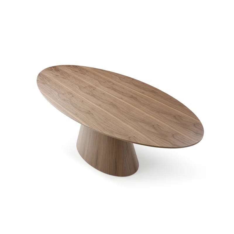 Contemporary Otago Walnut Oval Dining Table for Six