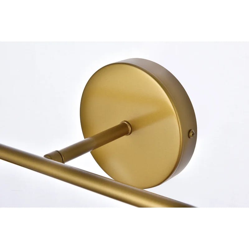 Elegant Hanson Brass 2-Light Bath Sconce with Clear Round Shade