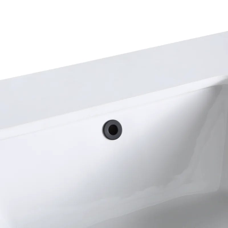 Terra Modern 48'' White Quartz Acacia Single Bathroom Vanity