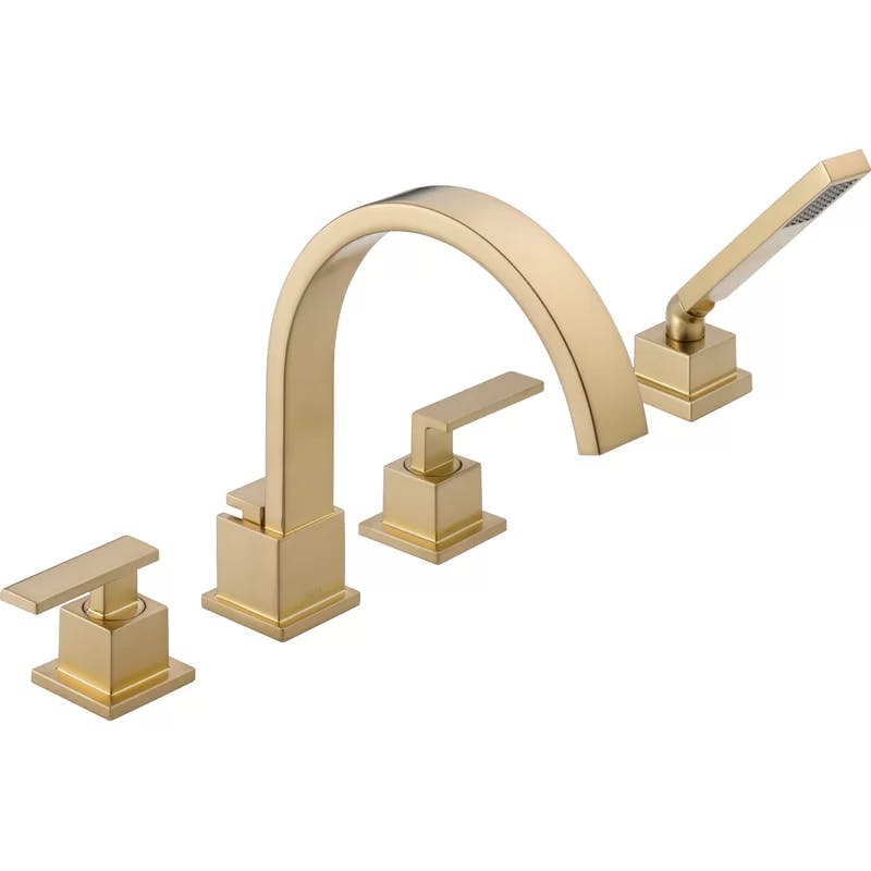 Champagne Bronze Roman Tub Faucet with Handshower