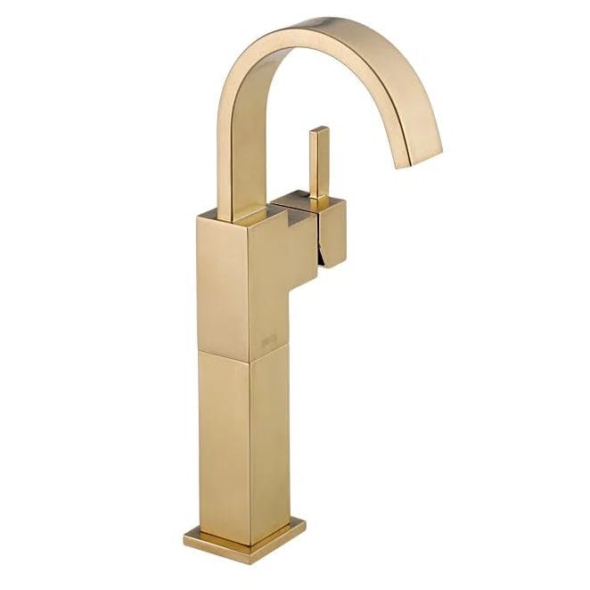 Delta Vero Champagne Bronze Single Handle Vessel Bathroom Faucet