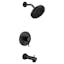 Matte Black 6 3/4" Single Function Rain Shower Head with Adjustable Height