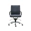 Contemporary Blue Leatherette Office Chair with Chromed Steel Base, 26" x 38"