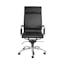 Elevate High Back Executive Chair in Black Leather with Chromed Steel Base