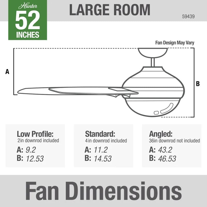 Wingate 52" Brushed Nickel Ceiling Fan with LED Light and Remote