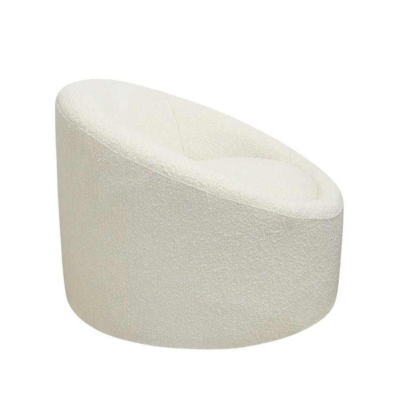 Sienna Ivory Swivel Armchair with Solid Wood Frame