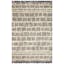 Ivory and Charcoal Synthetic Easy-Care Area Rug, 62" x 90"