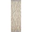 Ivory Geometric Synthetic 31x144 Easy-Care Area Rug