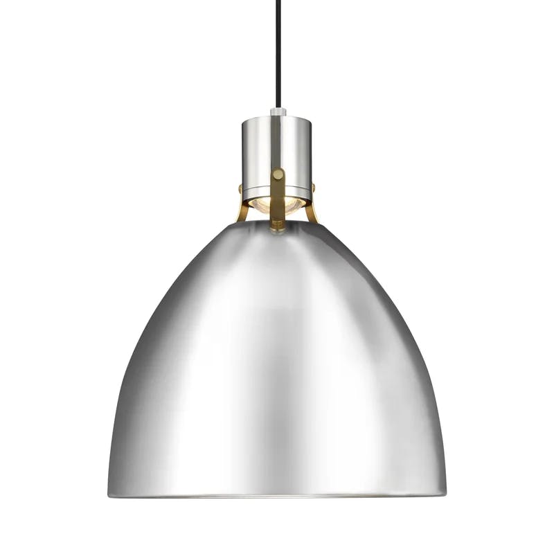 Scandinavian-Inspired Polished Nickel LED Pendant Light