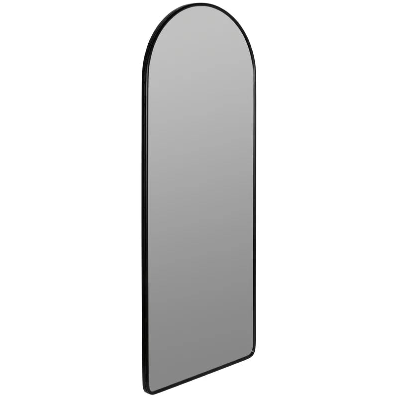 Elegant Arch Full-Length 68" Floor Mirror in Silver and Gold