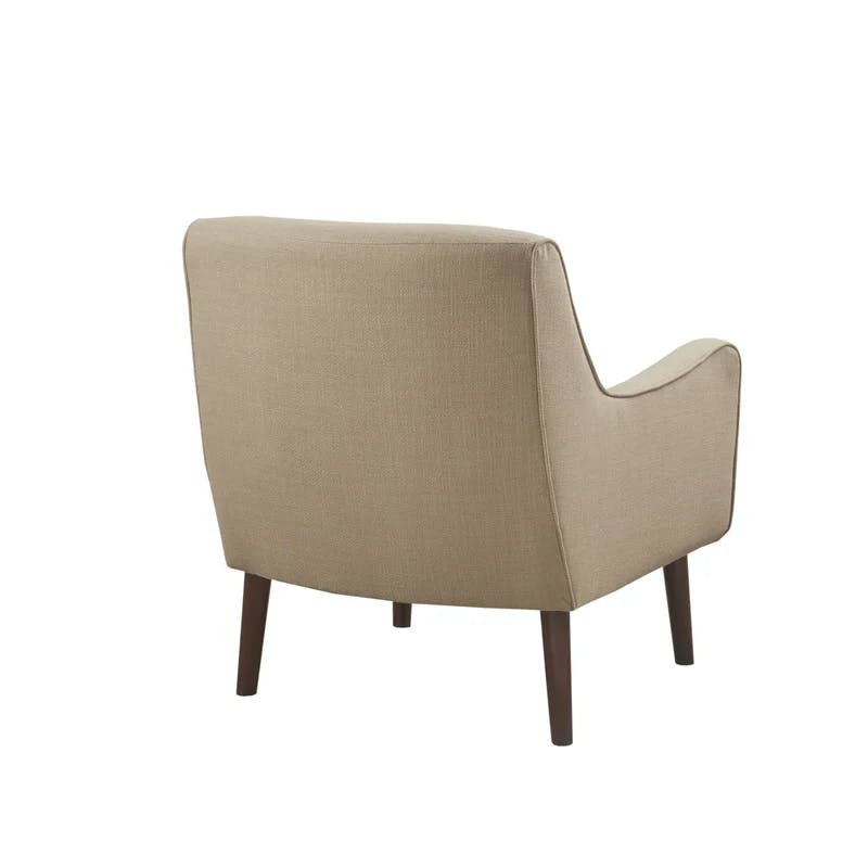 Liam Mid-Century Beige Upholstered Accent Chair
