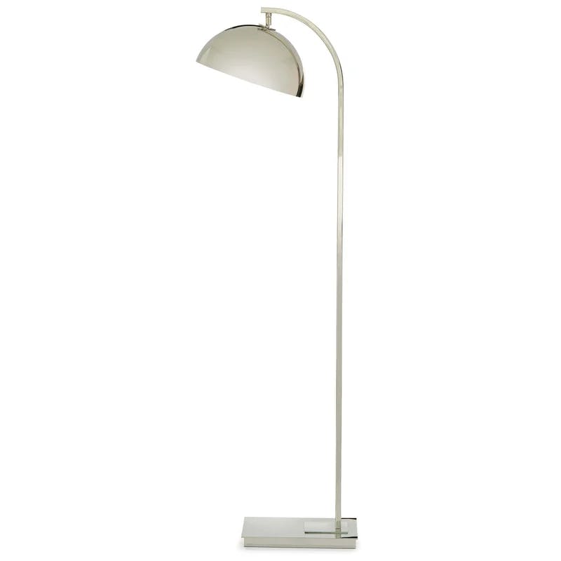 Otto Polished Nickel Arc Adjustable 1-Light Floor Lamp
