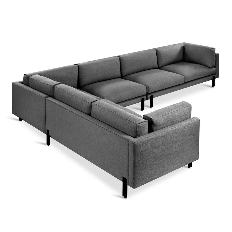 Silverlake XL Andorra Pewter Solid Pillow Back Sectional