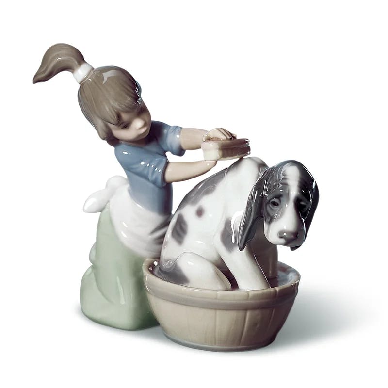 Charming Porcelain Dog Statue in Novelty Shape
