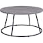 Weathered Charcoal 31.5'' Round Industrial Wood & Metal Coffee Table