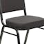 Elegant Gray Fabric Banquet Chair with Silver Vein Metal Frame