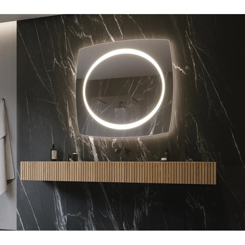 Sleek 46" Frameless Halo LED Bathroom Vanity Mirror