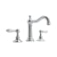 Elegante Classic Polished Nickel Widespread Faucet with Porcelain Handles