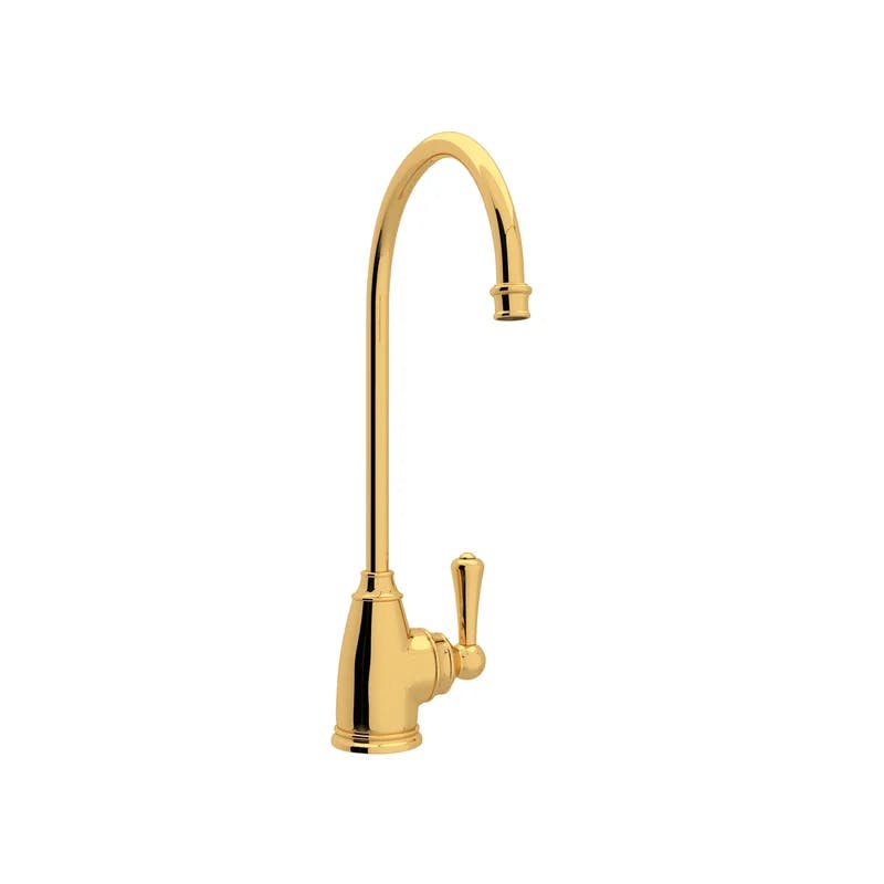 Traditional Georgian 11'' Polished Nickel Kitchen Faucet in Brass