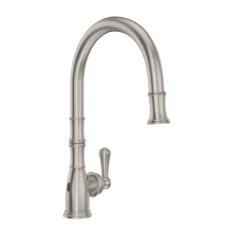 Classic Elegance 16" Polished Nickel Pull-Down Kitchen Faucet
