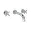 Holborn Polished Chrome 2-Handle Wall Mounted Widespread Faucet