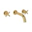 Classic Wall-Mounted Polished Nickel Faucet with Brass Handles
