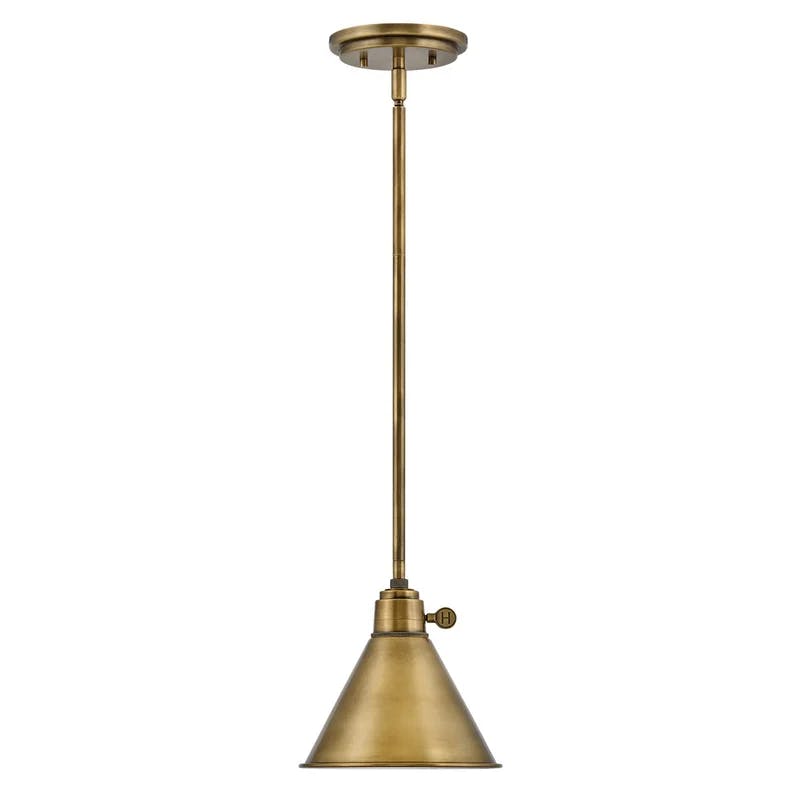 Heritage Brass Elegance LED Pendant Light 7.75" Dia