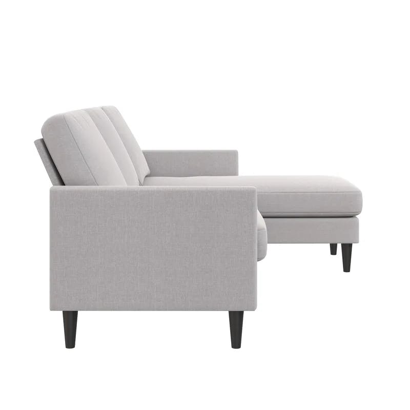 Winston 75'' Light Gray Linen Wood Frame Sofa Sectional