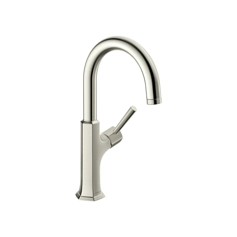 Locarno Steel Optic Single-Handle Bar Faucet with 140° Swivel