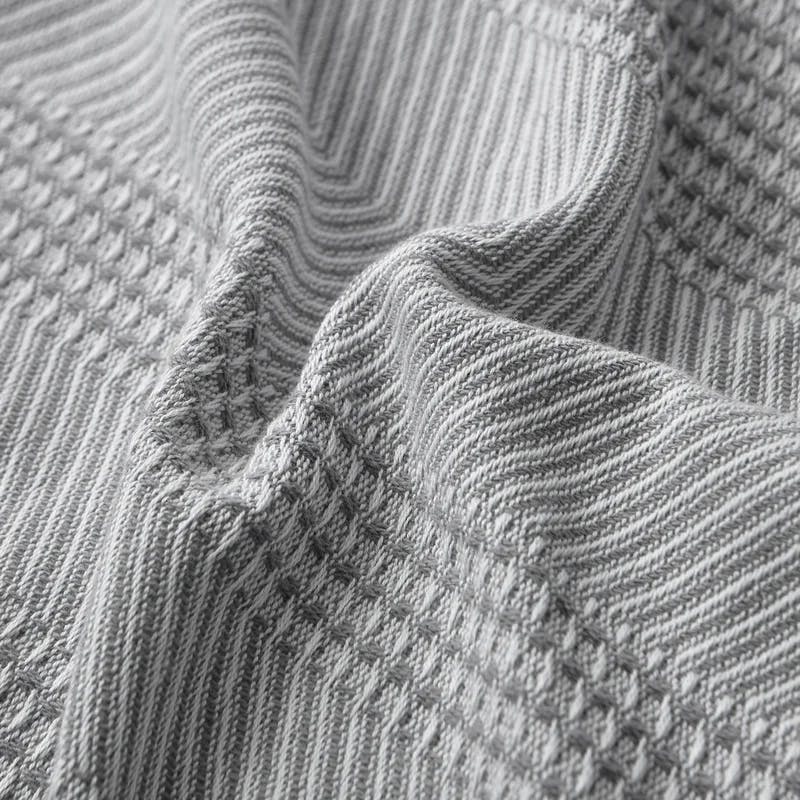 Chevron Stripe Grey Full/Queen Ultra-Soft Cotton Blanket