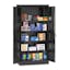 Tennsco Deluxe Black Steel Office Cabinet with Adjustable Shelves